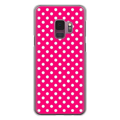 Galaxy S9 SC-02K docomo 高画質仕上げ 背面印刷 ハードケース シンプル柄（水玉）
