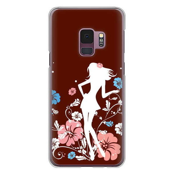 Galaxy S9 SC-02K docomo 高画質仕上げ 背面印刷 ハードケース 【110 ハイビスカスと少女】