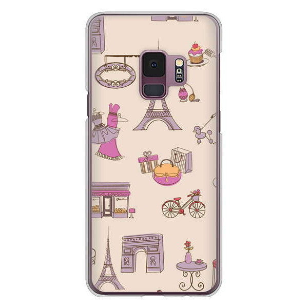 Galaxy S9 SC-02K docomo 高画質仕上げ 背面印刷 ハードケース LOVE フランス