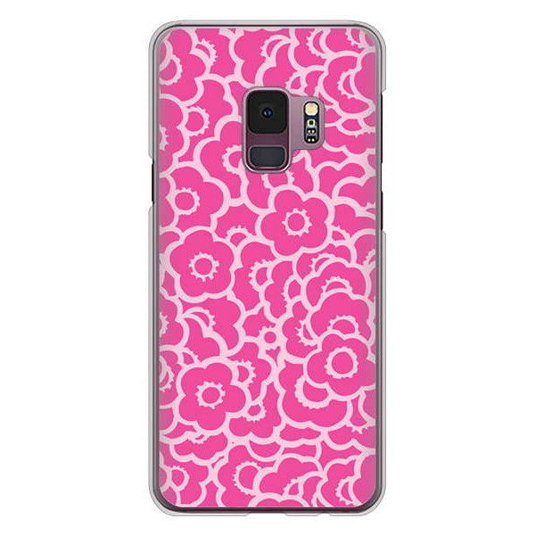 Galaxy S9 SC-02K docomo 高画質仕上げ 背面印刷 ハードケース 【716 ピンクフラワー】