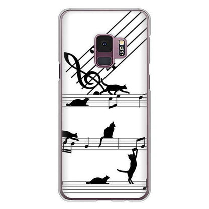 Galaxy S9 SC-02K docomo 高画質仕上げ 背面印刷 ハードケース 音符