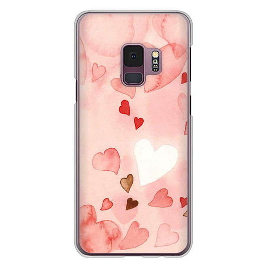 Galaxy S9 SC-02K docomo 高画質仕上げ 背面印刷 ハードケース 【1125 ハートの和紙】