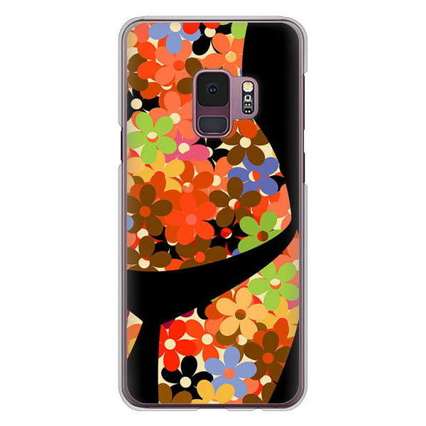 Galaxy S9 SC-02K docomo 高画質仕上げ 背面印刷 ハードケース 【1258 フラワーボディ】