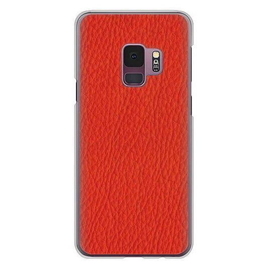 Galaxy S9 SC-02K docomo 高画質仕上げ 背面印刷 ハードケース 【EK852 レザー風レッド】