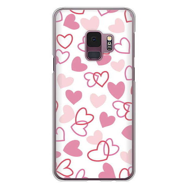 Galaxy S9 SC-02K docomo 高画質仕上げ 背面印刷 ハードケース ハートがいっぱい