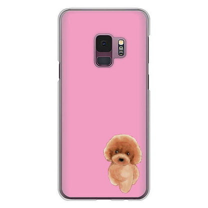 Galaxy S9 SC-02K docomo 高画質仕上げ 背面印刷 ハードケース トイプードルレッド