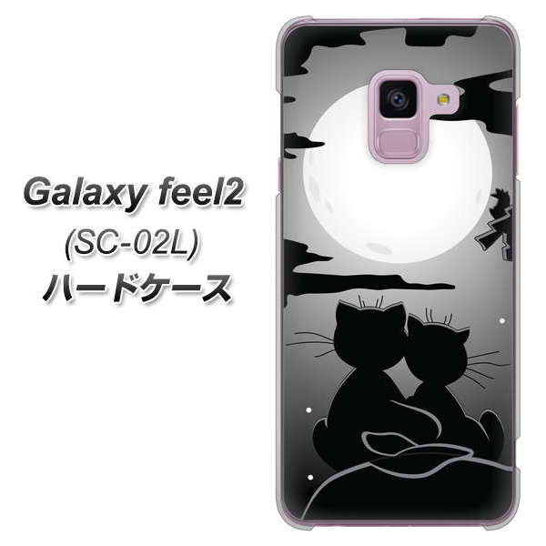 docomo ギャラクシー フィール2 SC-02L 高画質仕上げ 背面印刷 ハードケース【342 月夜の二人】