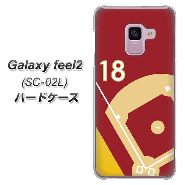 docomo ギャラクシー フィール2 SC-02L 高画質仕上げ 背面印刷 ハードケース【IB924  baseball_グラウンド】