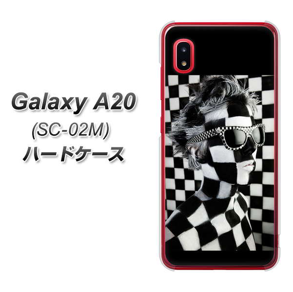 docomo ギャラクシー A20 SC-02M 高画質仕上げ 背面印刷 ハードケース【357 bk&wh】
