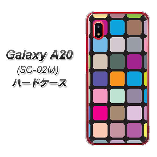 docomo ギャラクシー A20 SC-02M 高画質仕上げ 背面印刷 ハードケース【509 カラースクエア】