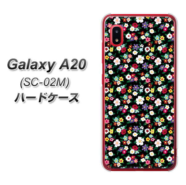 docomo ギャラクシー A20 SC-02M 高画質仕上げ 背面印刷 ハードケース【778 マイクロリバティプリントBK】