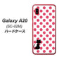 docomo ギャラクシー A20 SC-02M 高画質仕上げ 背面印刷 ハードケース【EK807 ネコとシンプル ピンク】