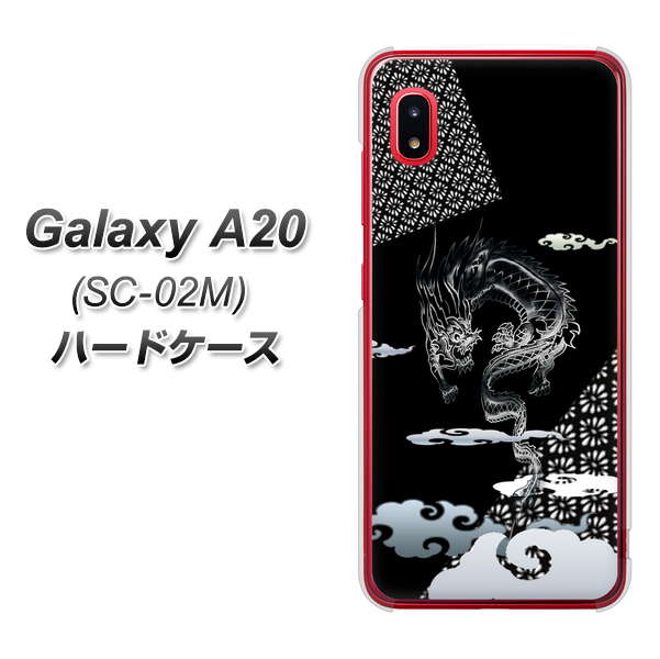 docomo ギャラクシー A20 SC-02M 高画質仕上げ 背面印刷 ハードケース【YC906 雲竜01】