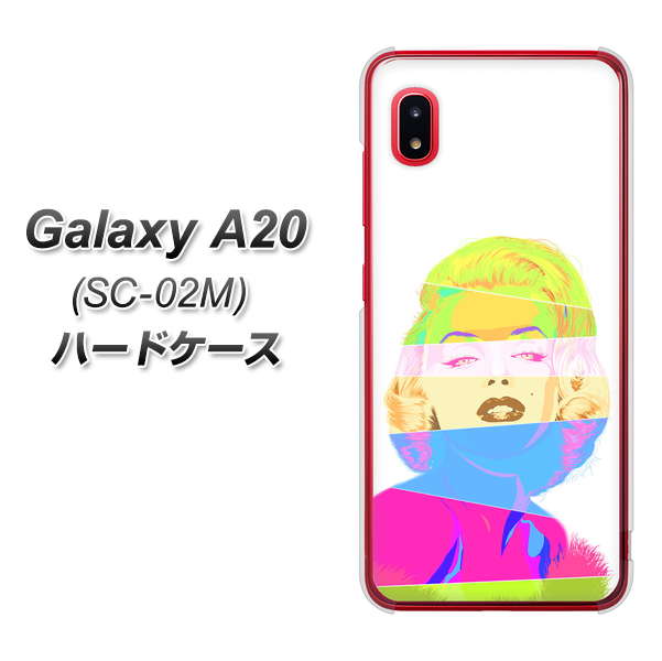 docomo ギャラクシー A20 SC-02M 高画質仕上げ 背面印刷 ハードケース【YJ208 マリリンモンローデザイン（A）】
