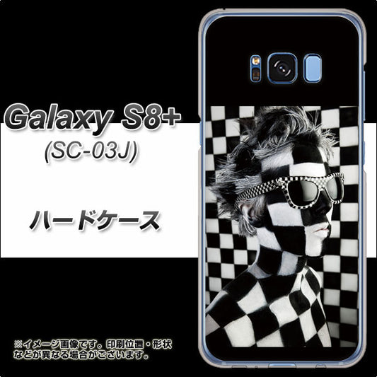 docomo ギャラクシー S8 プラス SC-03J 高画質仕上げ 背面印刷 ハードケース【357 bk&wh】