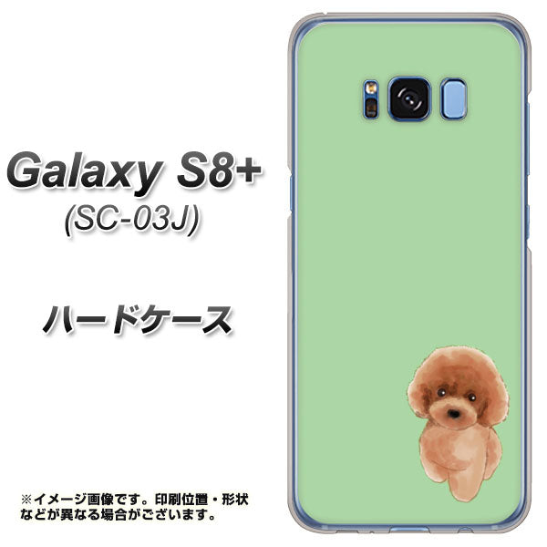 docomo ギャラクシー S8 プラス SC-03J 高画質仕上げ 背面印刷 ハードケース【YJ052 トイプードルレッド（ グリーン）】