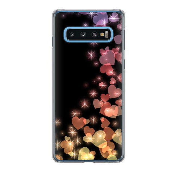 Galaxy S10 SC-03L docomo 高画質仕上げ 背面印刷 ハードケース きらめきハート