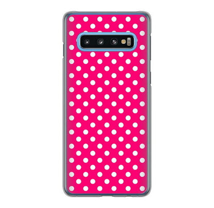 Galaxy S10 SC-03L docomo 高画質仕上げ 背面印刷 ハードケース シンプル柄（水玉）
