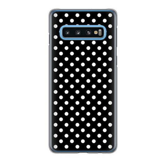 Galaxy S10 SC-03L docomo 高画質仕上げ 背面印刷 ハードケース シンプル柄（水玉）