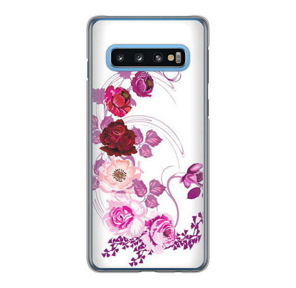 Galaxy S10 SC-03L docomo 高画質仕上げ 背面印刷 ハードケース ロマンチックなバラ