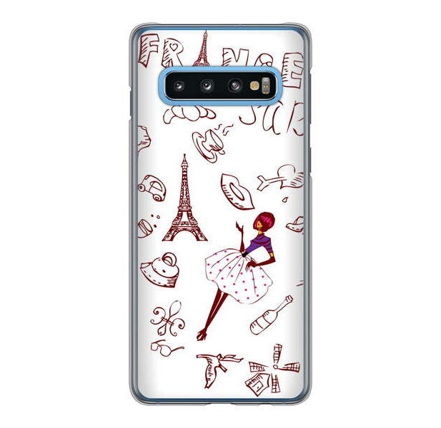 Galaxy S10 SC-03L docomo 高画質仕上げ 背面印刷 ハードケース LOVE フランス