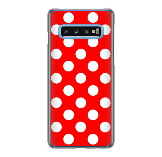 Galaxy S10 SC-03L docomo 高画質仕上げ 背面印刷 ハードケース シンプル柄（水玉）