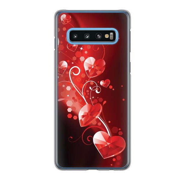 Galaxy S10 SC-03L docomo 高画質仕上げ 背面印刷 ハードケース きらめきハート