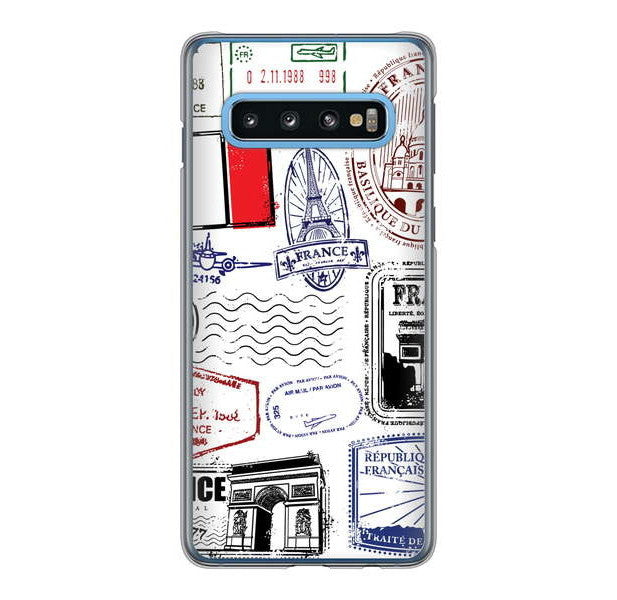 Galaxy S10 SC-03L docomo 高画質仕上げ 背面印刷 ハードケース LOVE フランス