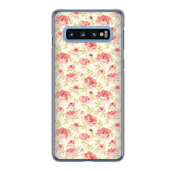 Galaxy S10 SC-03L docomo 高画質仕上げ 背面印刷 ハードケース 北欧の小花