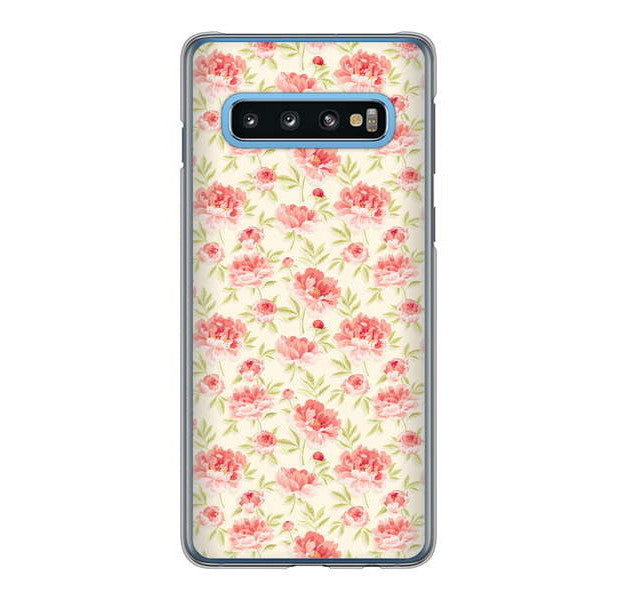 Galaxy S10 SC-03L docomo 高画質仕上げ 背面印刷 ハードケース 北欧の小花