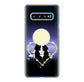 Galaxy S10 SC-03L docomo 高画質仕上げ 背面印刷 ハードケース 夜とネコ