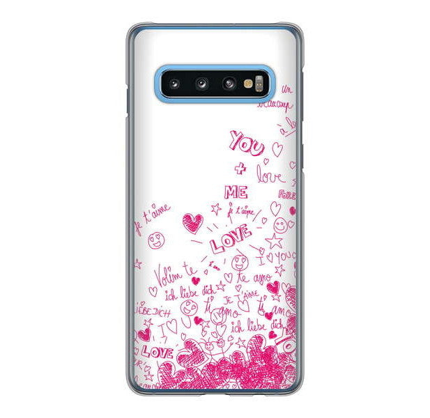 Galaxy S10 SC-03L docomo 高画質仕上げ 背面印刷 ハードケース プリティハート