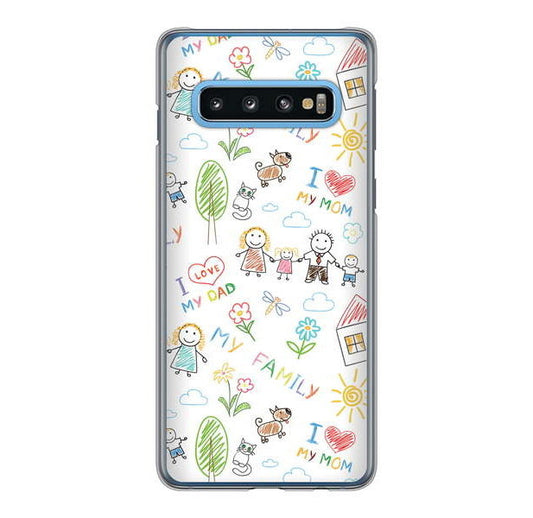 Galaxy S10 SC-03L docomo 高画質仕上げ 背面印刷 ハードケース カップル＆ファミリー