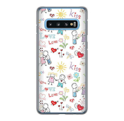Galaxy S10 SC-03L docomo 高画質仕上げ 背面印刷 ハードケース カップル＆ファミリー