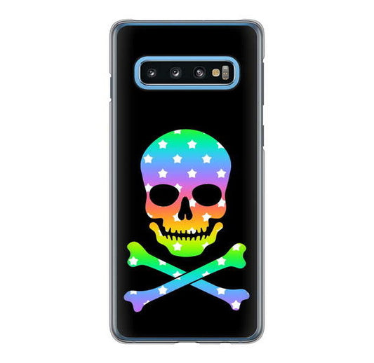 Galaxy S10 SC-03L docomo 高画質仕上げ 背面印刷 ハードケース ドクロフレーム