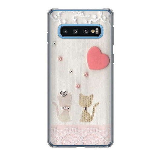 Galaxy S10 SC-03L docomo 高画質仕上げ 背面印刷 ハードケース クラフト写真ネコ