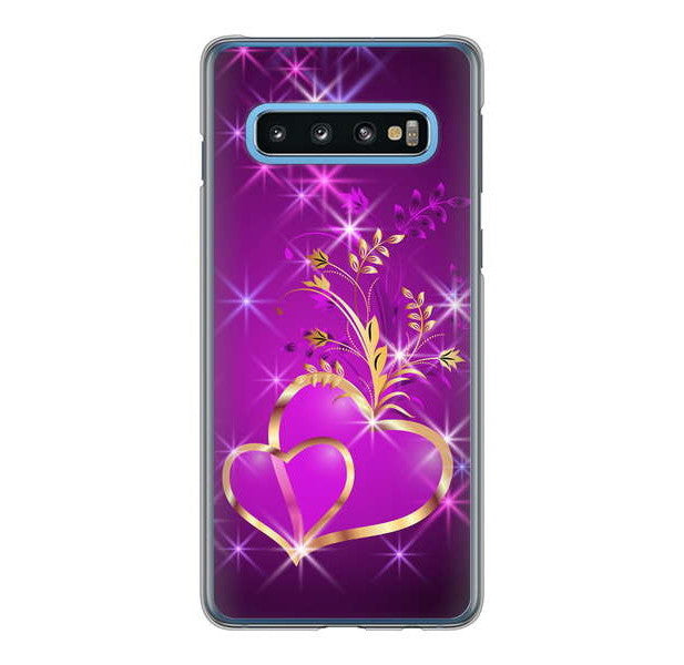 Galaxy S10 SC-03L docomo 高画質仕上げ 背面印刷 ハードケース きらめきハート