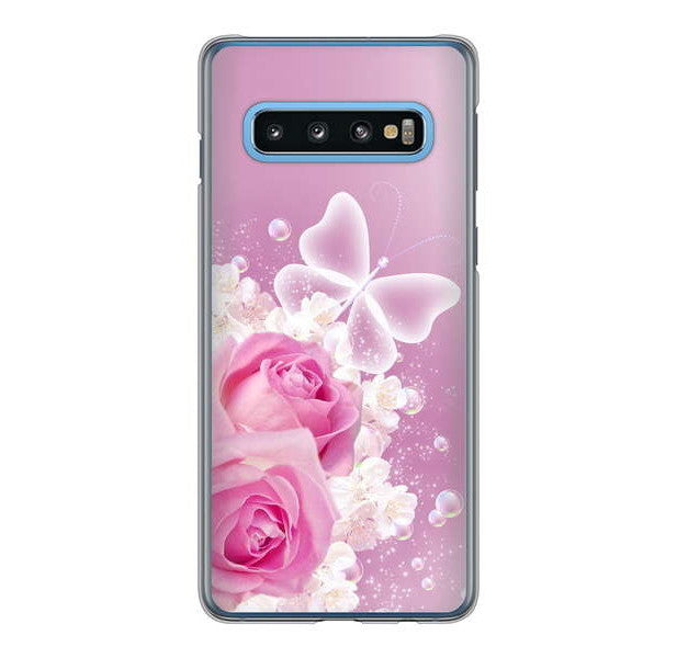 Galaxy S10 SC-03L docomo 高画質仕上げ 背面印刷 ハードケース ロマンチックなバラ