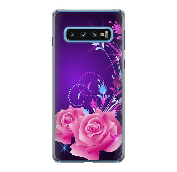 Galaxy S10 SC-03L docomo 高画質仕上げ 背面印刷 ハードケース ロマンチックなバラ