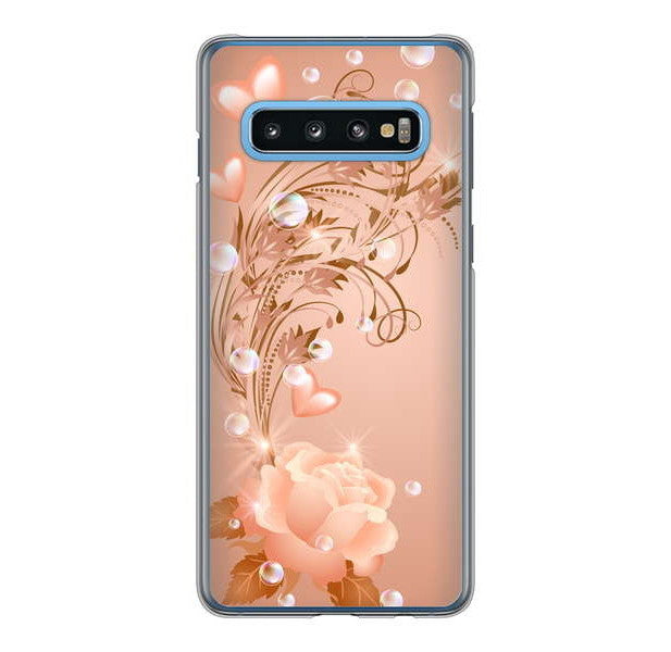 Galaxy S10 SC-03L docomo 高画質仕上げ 背面印刷 ハードケース ロマンチックなバラ