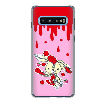 Galaxy S10 SC-03L docomo 高画質仕上げ 背面印刷 ハードケース むかいあぐる ジッパーうさぎのジッピョン