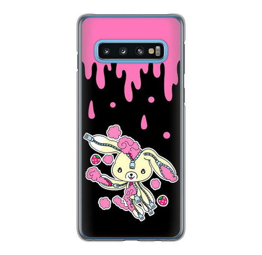 Galaxy S10 SC-03L docomo 高画質仕上げ 背面印刷 ハードケース むかいあぐる ジッパーうさぎのジッピョン