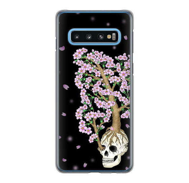 Galaxy S10 SC-03L docomo 高画質仕上げ 背面印刷 ハードケース むかいあぐる 苺骸骨王冠蔦