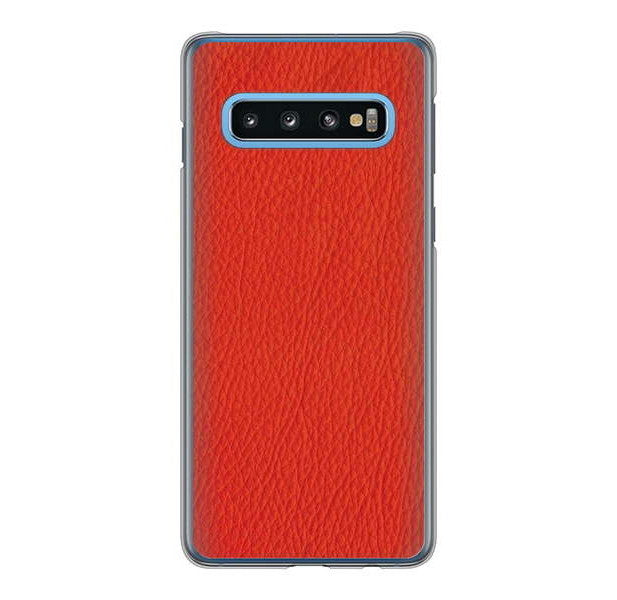 Galaxy S10 SC-03L docomo 高画質仕上げ 背面印刷 ハードケース 【EK852 レザー風レッド】