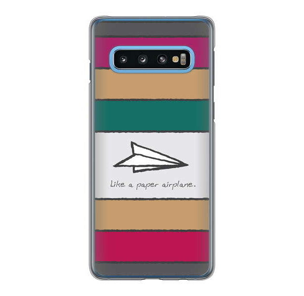 Galaxy S10 SC-03L docomo 高画質仕上げ 背面印刷 ハードケース 【IA809 かみひこうき】