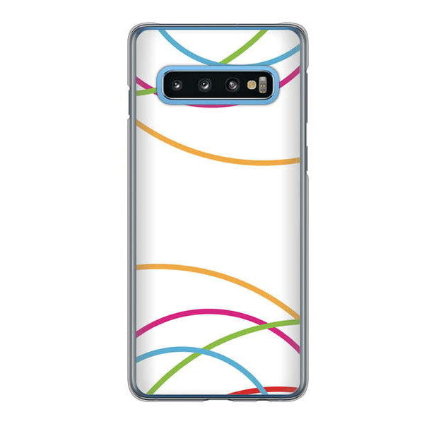 Galaxy S10 SC-03L docomo 高画質仕上げ 背面印刷 ハードケース 【IB912 重なり合う曲線】