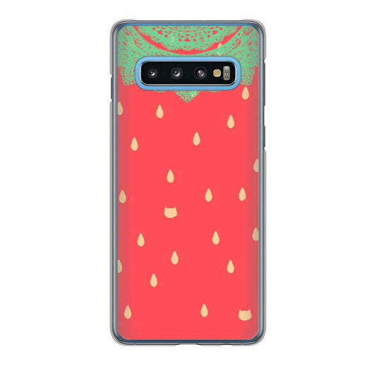 Galaxy S10 SC-03L docomo 高画質仕上げ 背面印刷 ハードケース 【MI800 strawberry ストロベリー】