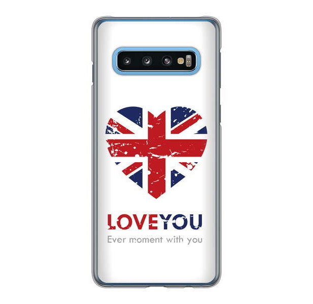 Galaxy S10 SC-03L docomo 高画質仕上げ 背面印刷 ハードケース ユニオンジャックハート