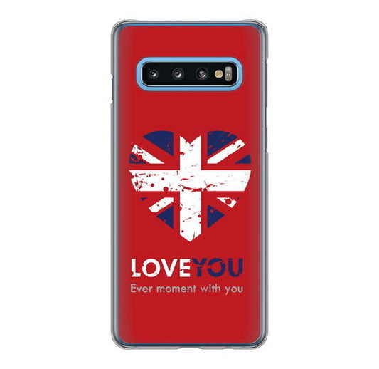 Galaxy S10 SC-03L docomo 高画質仕上げ 背面印刷 ハードケース ユニオンジャックハート