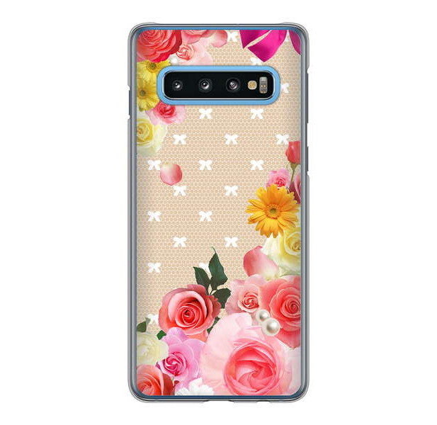 Galaxy S10 SC-03L docomo 高画質仕上げ 背面印刷 ハードケース ロマンチックなバラ